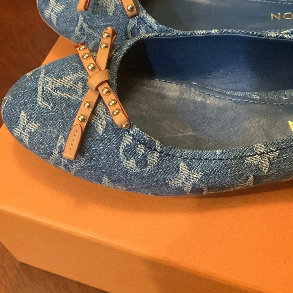 Absolutely stunning limited edition authentic Louis  Vuitton denim shoes 37.5 - Picture 7 of 17
